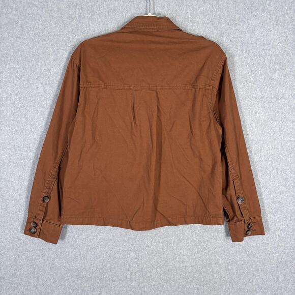 Lulus Utility Jacket XS Rust Canvas Military Army Quiet Luxury Streetwear Field - Picture 7 of 9